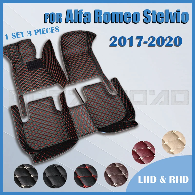 

Car floor mats for Alfa Romeo Stelvio 2017 2018 2019 2020 Custom auto foot Pads automobile carpet cover