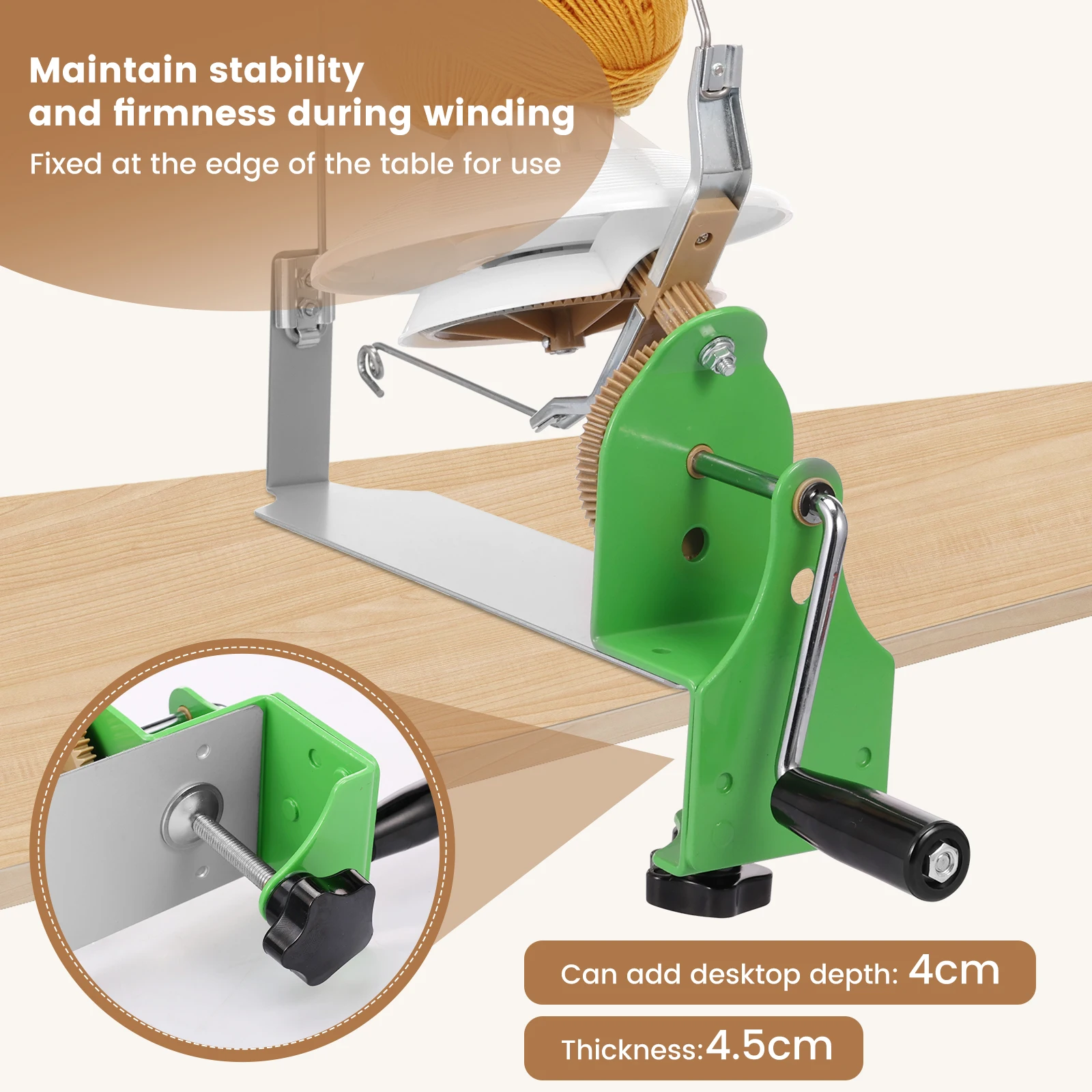 Yarn Winder Wear Resistant Yarn Spinner Double Rocker Arms Ball Winder Fast Winding Winding Tool Neat