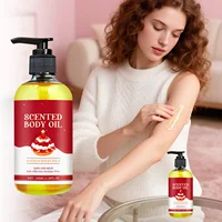 100ml Body Oil Deep Nourishing Moisturizing Dry Skin Relief Plant Essential Oils for Skincare Massage, Strawberry Pie Scent