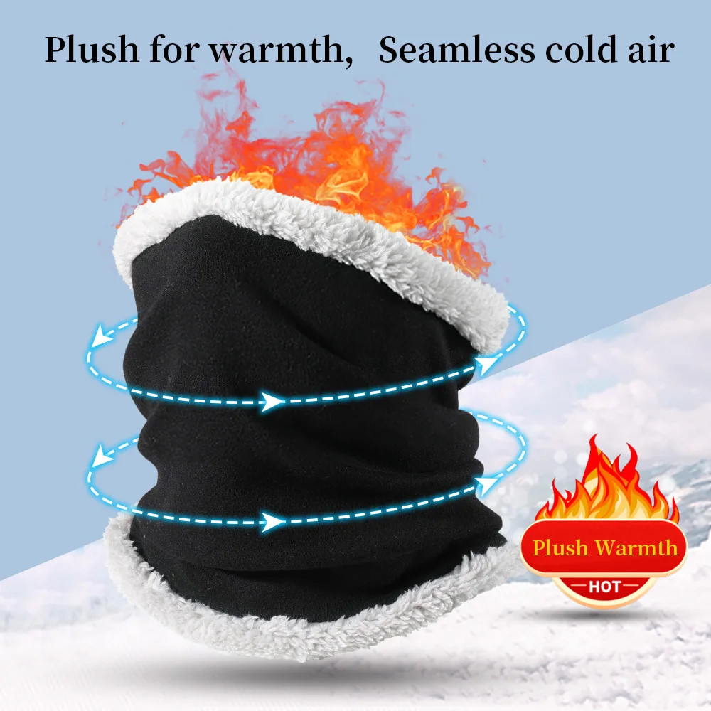 Fleece Winter Warm Cycling Neck Tube Warmer Windproof Bandana Fishing Skating Ski Running Sports Camping Hiking Scar