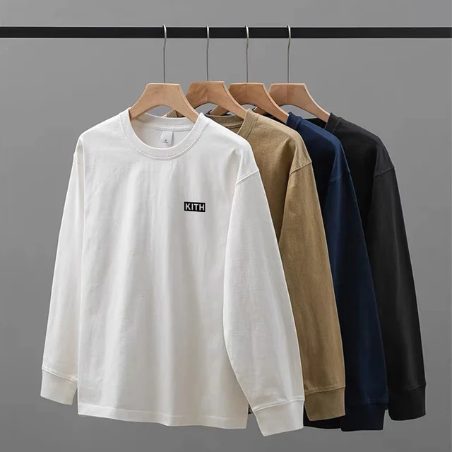 Embroidery Cotton 100% Long-sleeved Men's T Shirt 2025 New Round-collar Solid-color women T-shirt for Male Tshirt Man Tops Tees 1