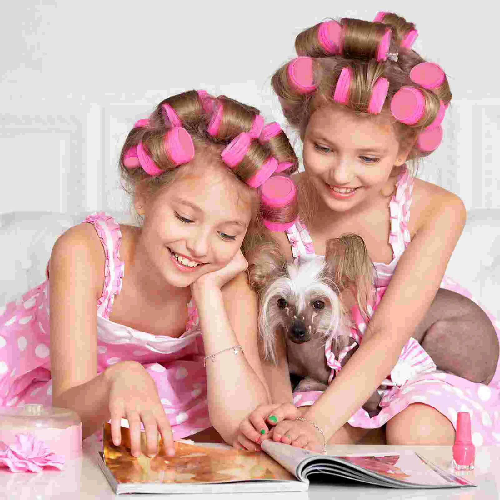 12Pcs Self Adhesive Hair Sponge Roller Hair Curler Sponge Women Styling Tool Stick Temporary Rollers