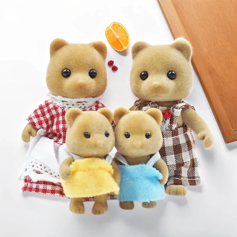 Miniature Dollhouse Furniture Forest Family Accessories For Dolls Bunny Kit Dolls Animals Children's Kitchen Toy 1:12 For Girls dollhouse furniture set doll house toys pretend kitchen toys kitchen toys animal toy set