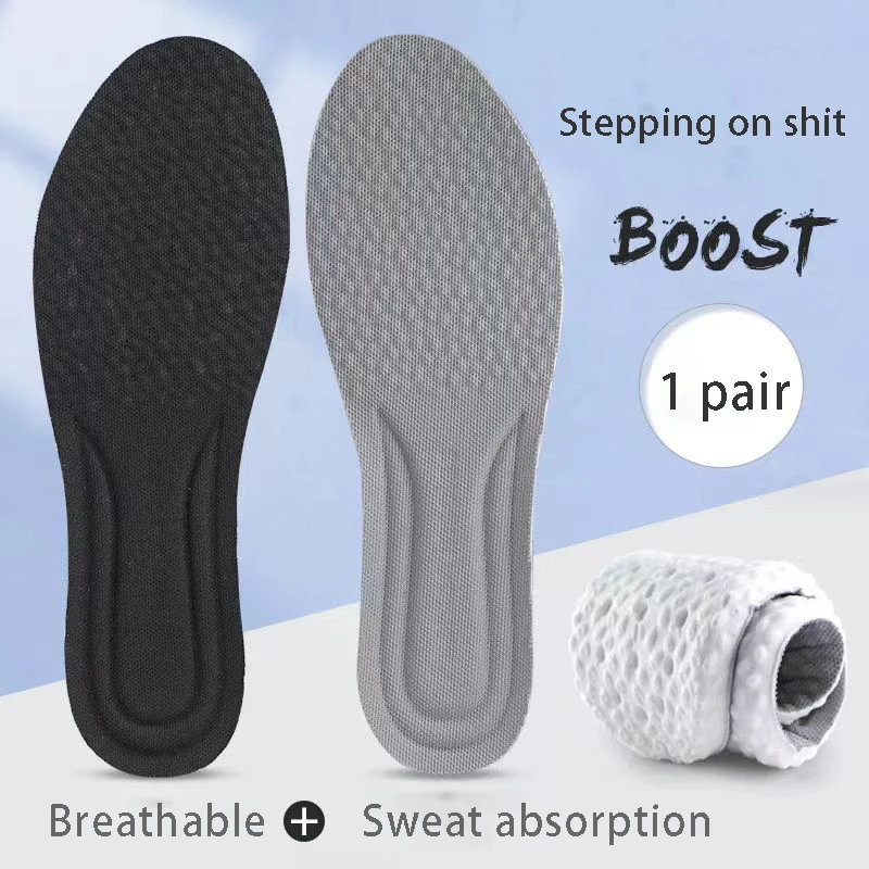 1 pora ortopedinių Memory Foam sportinių vidpadžių batams Padas pagalvėlė bėgimui Patogus ir kvėpuojantis dezodoruojantis PU_voghion.com