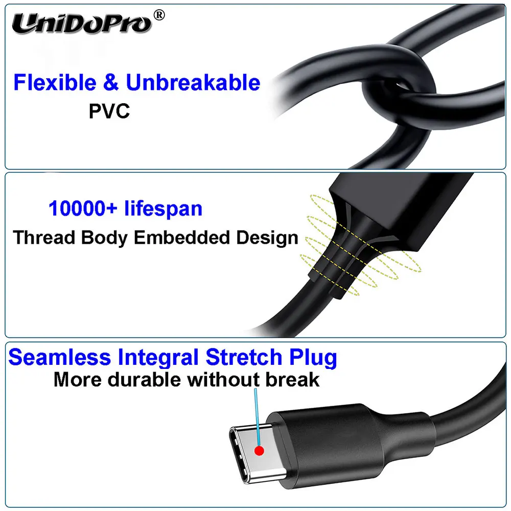 Fast USB C Cable Type C Cable Fast Charging Data Cord Charger Wire