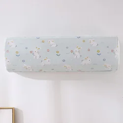 Air Conditioner Polar Fleece Dust Cover - Wall Mounted Protector for Easy Cleaning, Solid Color Design (Navy Blue)