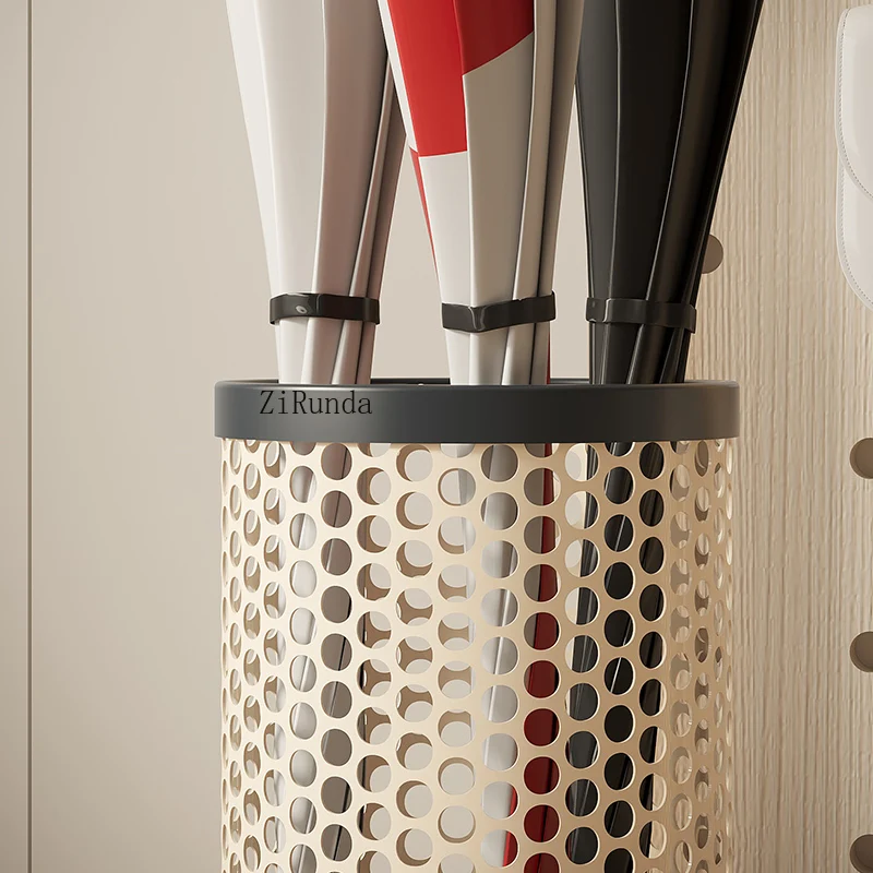 Cream wind extremely simple Nordic living room imitation rattan woven metal umbrella frame umbrella bucket