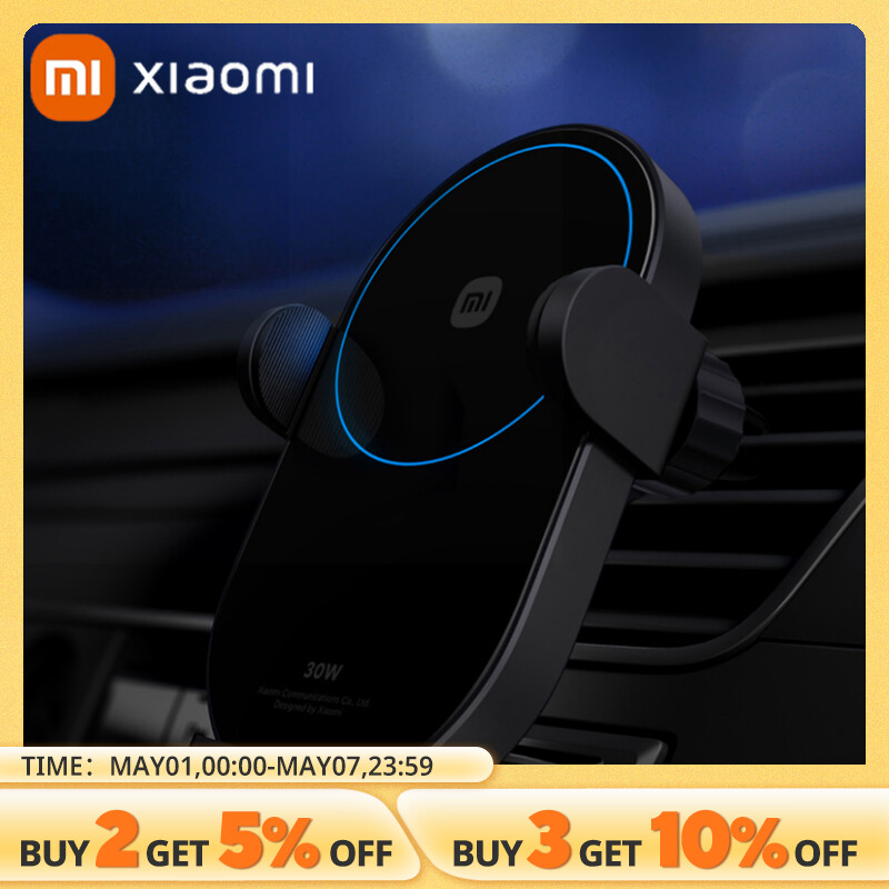  Original Xiaomi 30W Max Wireless Car Charger Auto Fast Quick Charging Support Power-Off and Inductive Expansion Phone Holder 