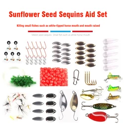 Sunflower Seed Sequin Set Throw Aid Space Bean Fly Hook Pin Sequin Space Bean Gold Sleeve Hook Double Circle Fishing Tool