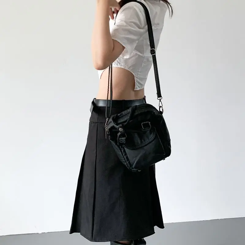 European And American Retro Motorcycle Style Handbag, High-quality Soft Pu Leather Crossbody Bag, Casual And Simple Women's Bag