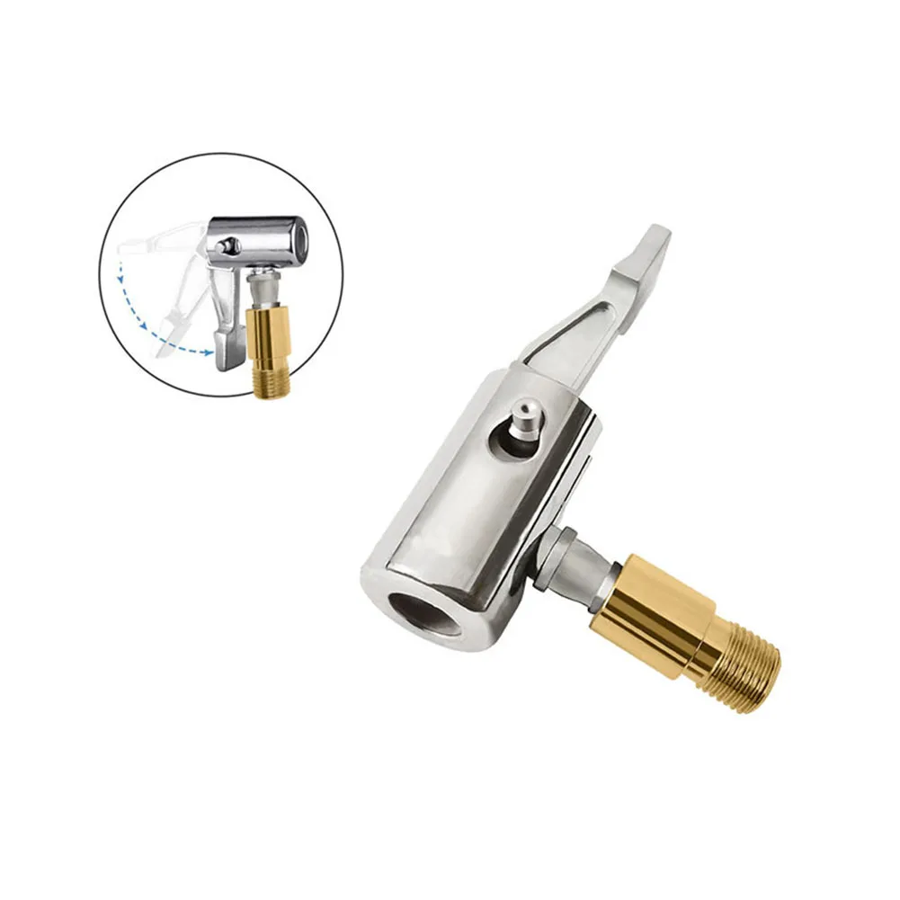 Locking Air Reifen Chuck Tragbare Aufblasbare Pumpe Für Auto Reifen Ventil Clip Kompressor Reifen Inflator Reifen Chuck Mit Barb Stecker – Detail 4