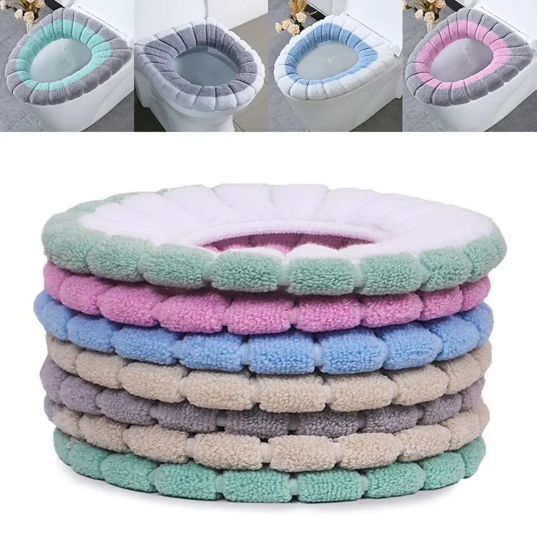 Toilet Seat Cover Bathroom Warmer Toilet Washable Soft Pad Seat Closestool Cover Most Toilet Seats With Different Sizes Round Or Square