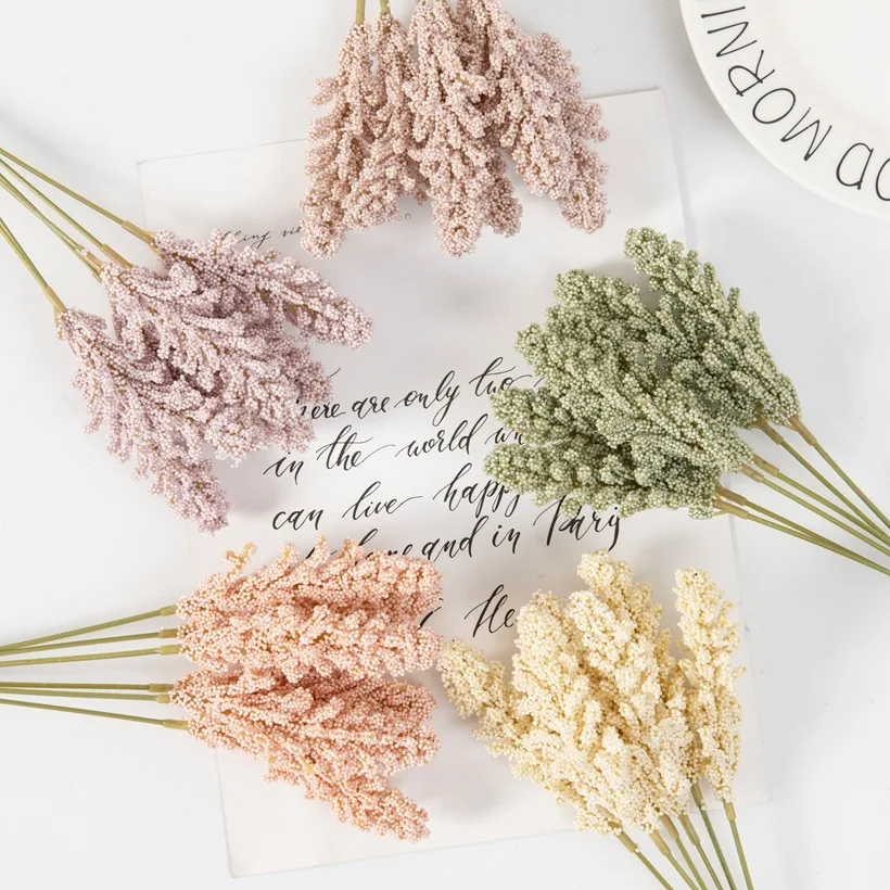 Lavender Artificial Flower Bouquet for Home Decoration - Set of 6 Pieces