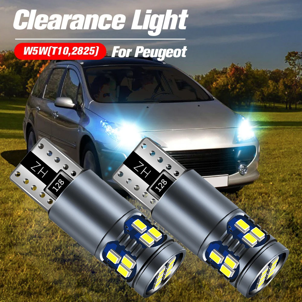 2X Ha Condotto La Luce Di Liquidazione W5W T10 Per Peugeot 1007 107 206 207 306 307 Cc Sw 4007 4008 407 508 607 807 Bipper Tepee Expert Partner