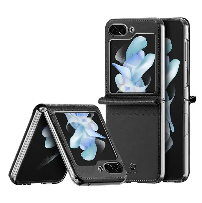 Фото Оригинальный чехол Dux Ducis из искусственной кожи для Samsung Galaxy Z Flip5, флип-чехол, 5 дюймов, роскошный тонкий флип-чехол, бумажник, чехлы для телефонов №4
