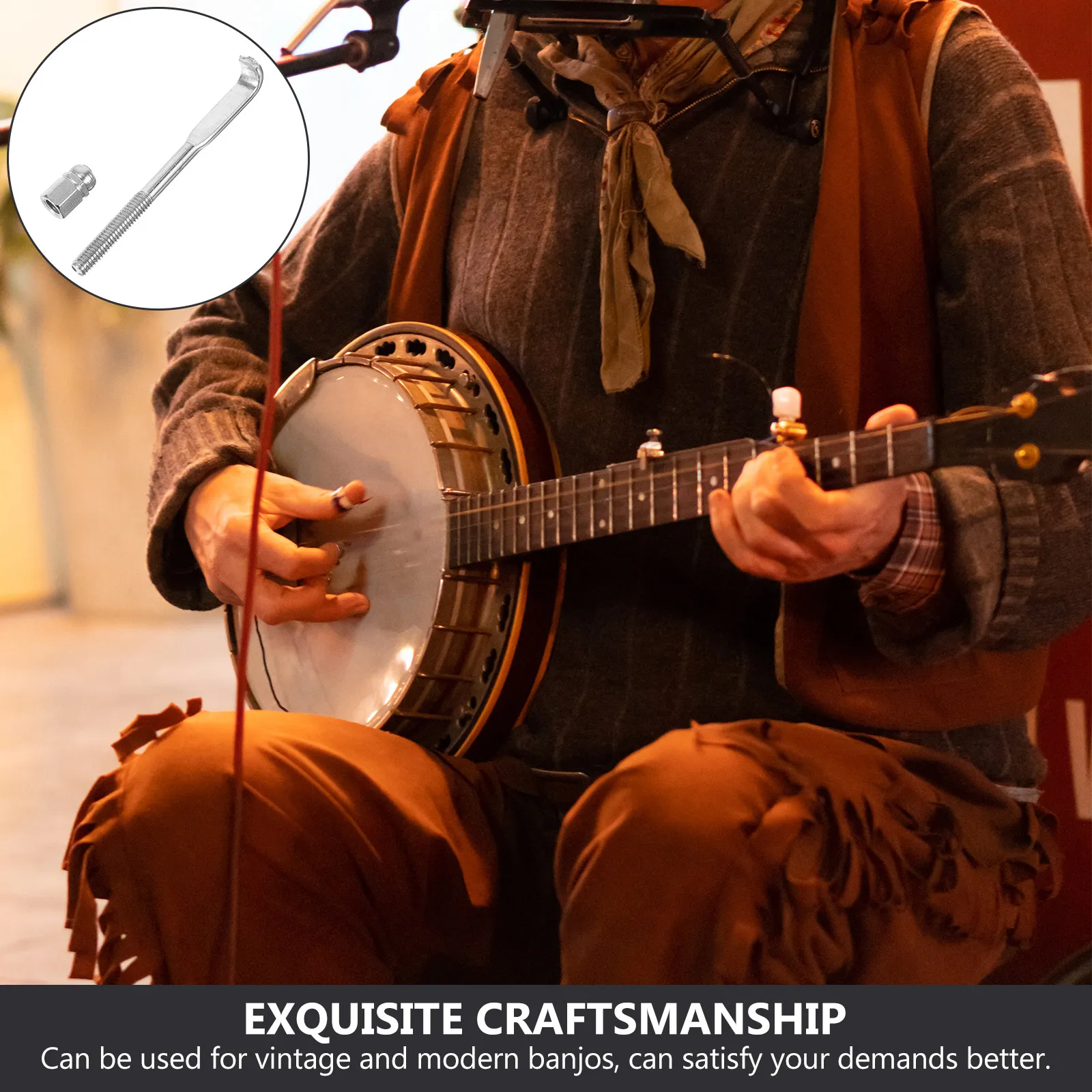 24Pcs 밴조 후크 너트 밴조 액세서리 교체 부품용 헤비 듀티 금속 브래킷 간편한 설치 음악 애호가 필수품