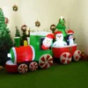 Christmas Decoration Inflatable Train Santa Claus Snowman Length 8.8ft Inflatable Toys with LED Lights Outdoor Garden Ornament 3