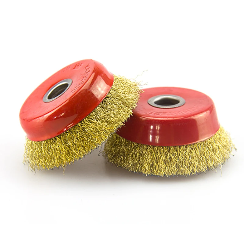 

100/125 Bowl Shaped Steel Wire Wheel Metal Rust Removal Machine Grinding Bowl Shaped Steel Wire Wheel Brush Brush Drill