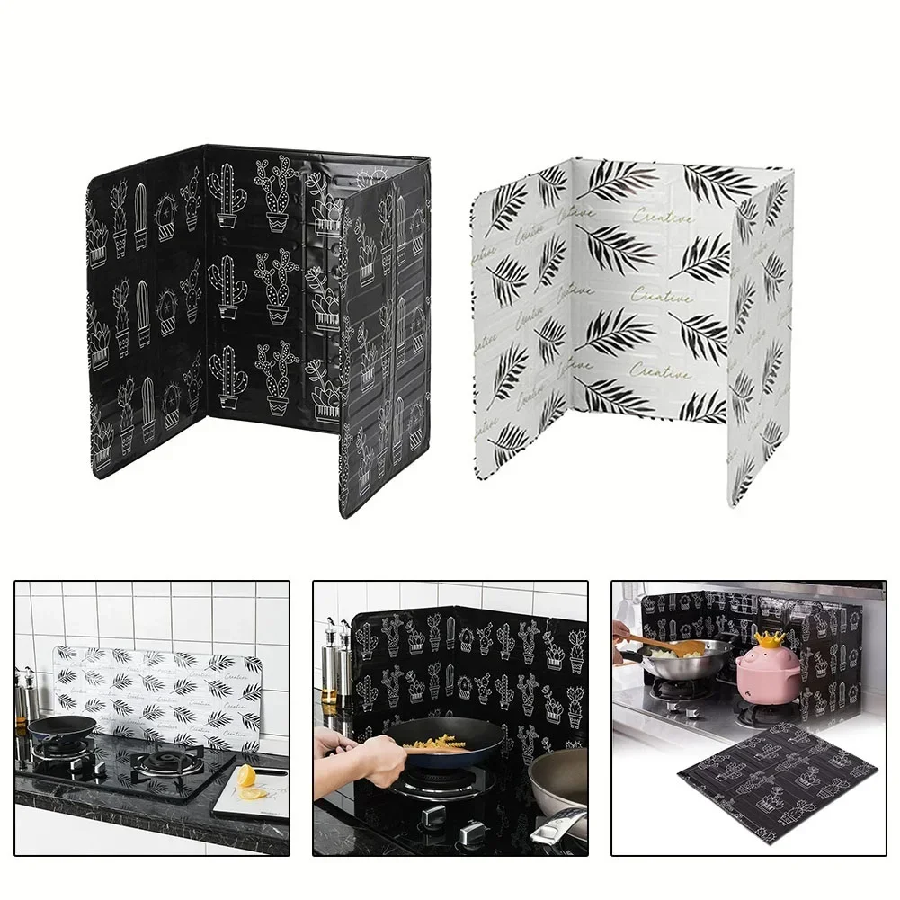 Kitchen splatter screen kitchen splash guard 1PCS Aluminum Kitchen Gas Stove Baffle Plate Foldable Foil Kitchen Frying Pan Oil Splash Protection Screen Kichen Accessories