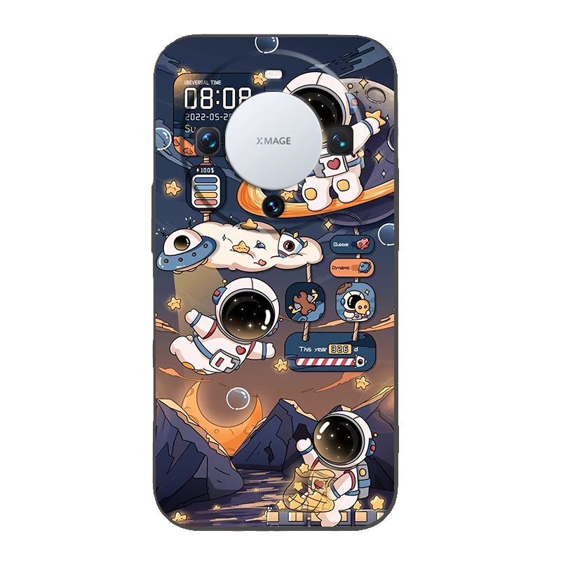Hello Astronaut Silicone Phone Case Cover - Stylish Protective Shell with Space Theme Design
