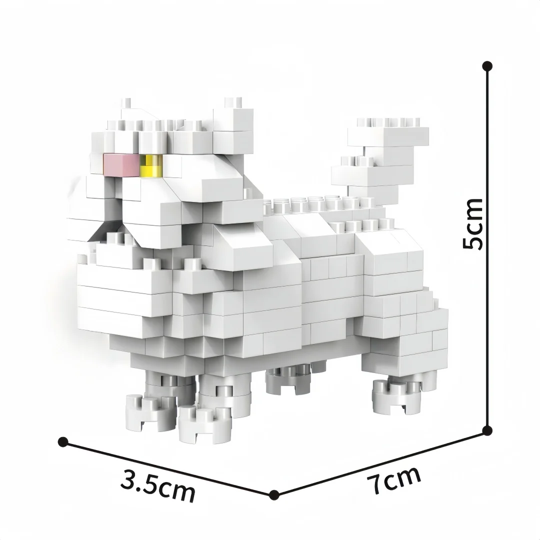Haustier Katze Hund Fuchs Panda Pfau Krokodil Micro Mini Baustein Spielzeug-Weihnachten Party Dekor, Geschenke für Erwachsene, Puzzle Spielzeug für Kinder – Detail 18