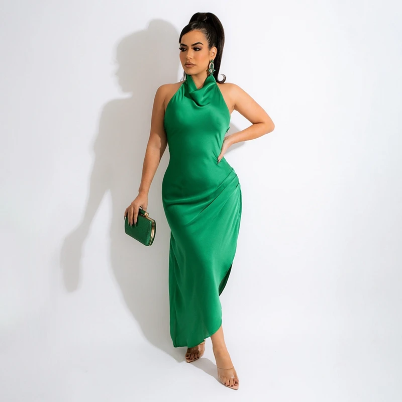 Cetim sem Costas Vestido de Noite Fora do Ombro Festa de Aniversário Roupas para as Mulheres Wishyear Elegante Alta Divisão Clube Maxi Vestidos 2022 7 Weddings & Events