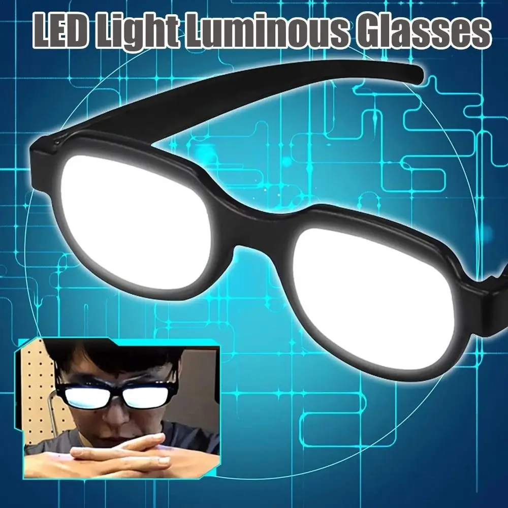 Uomo Donna Led Light Occhiali Luminosi Occhiali Anime Cosplay Party Prop Halloween Glowing Glasses Puntelli Accessori