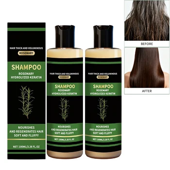 Shampoo al Rosmarino per Donne e Uomini - Shampoo Naturale Infoltente e Rinforzante con Cheratina Idrolizzata per Capelli Diradati e Anticaduta