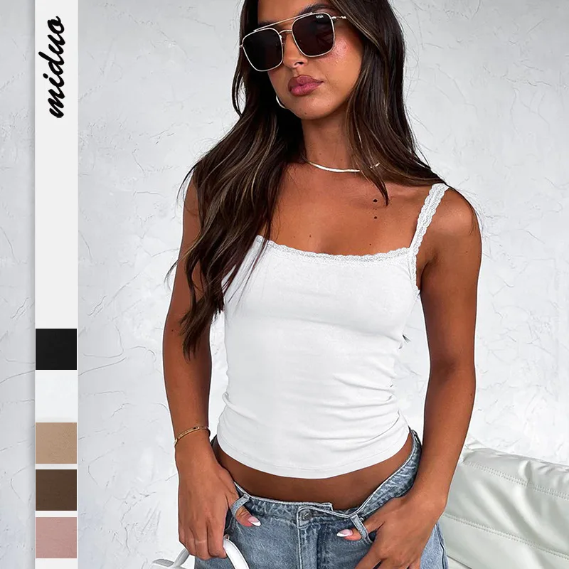 

Sling vest women's summer sexy Joker slim short spice girls solid color bottoming shirt
