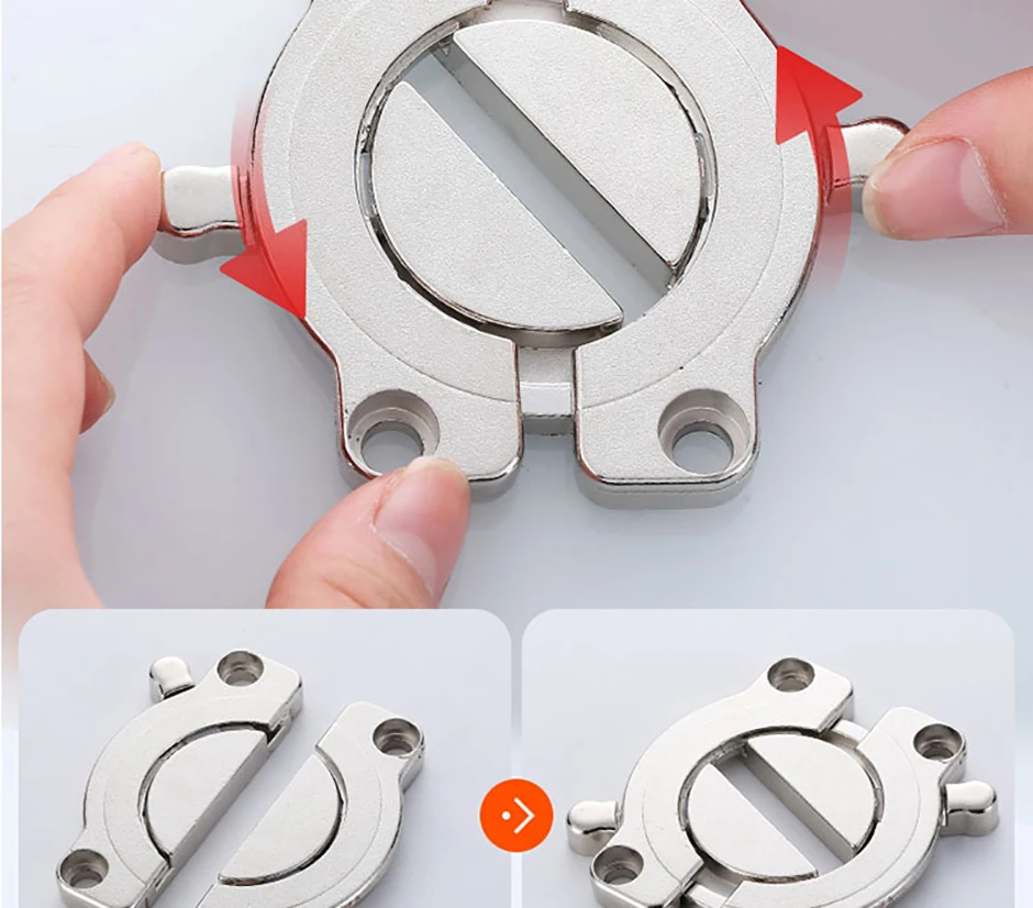 Description Picture 4 of item1 Set Wooden Panel Flat Connector Splicer Fixed Cabinet Lock Buckle Mobile Dining Table Splicing Lock Screen Docking Lock Buckle