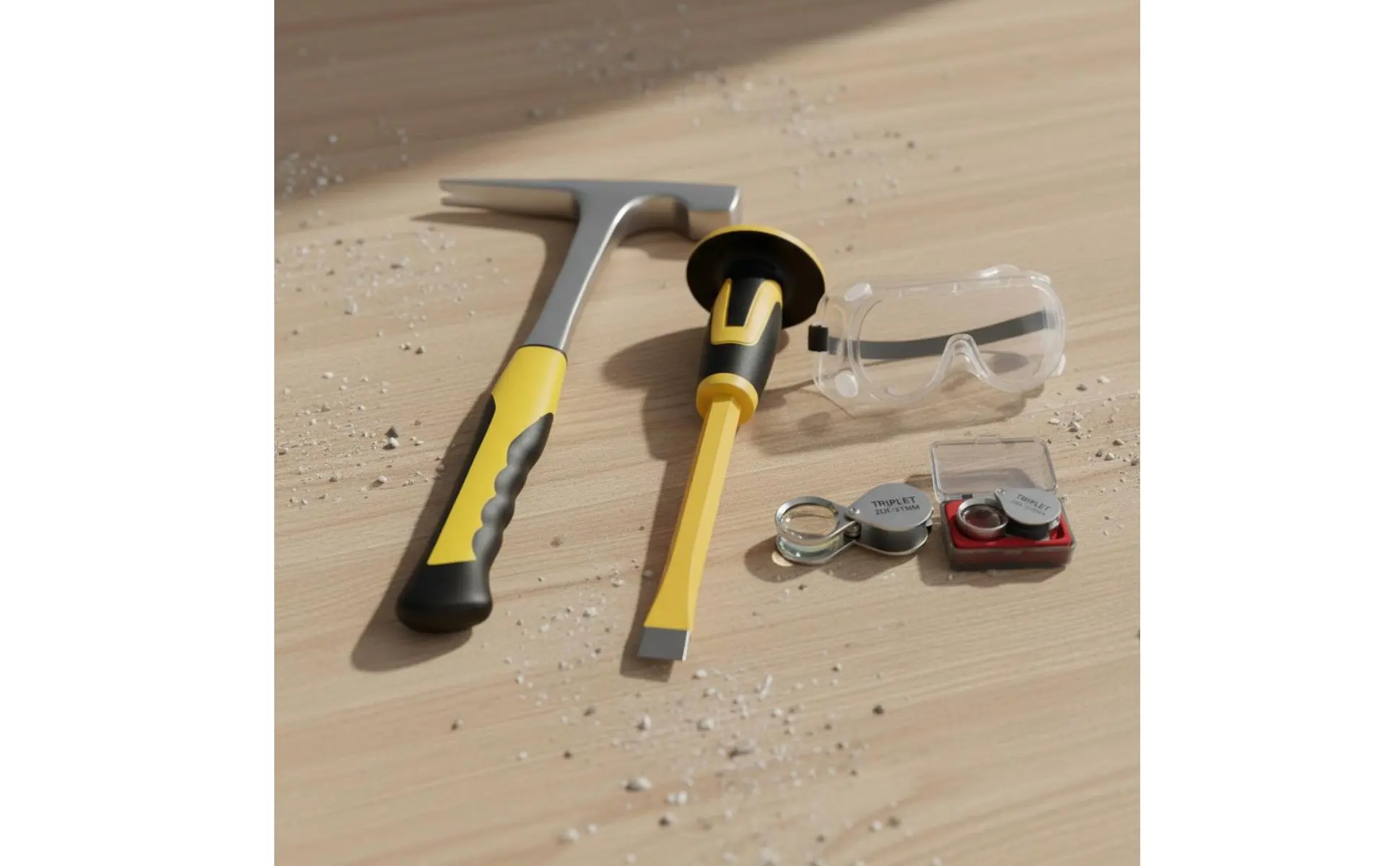 4 Pieces 32 Ounce Geology Hammer Kit Drop Molded Steel Geology Rock Pick Hammer Kit Rock Pick and Carving Tool Set 4 Pieces 32 Ounce Geology Hammer Kit Drop Molded Steel Geology Rock Pick Hammer Kit Rock Pick and Carving Tool Set