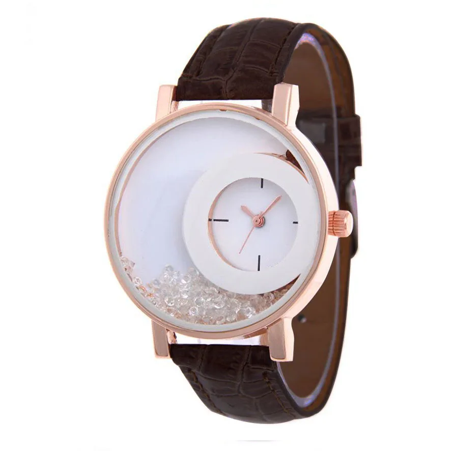 Broken Diamond Large Dial Student Watch Casual Fashion Versatile Women Quartz Belt Wrist Watches Montre Часы Женские Наручные 5