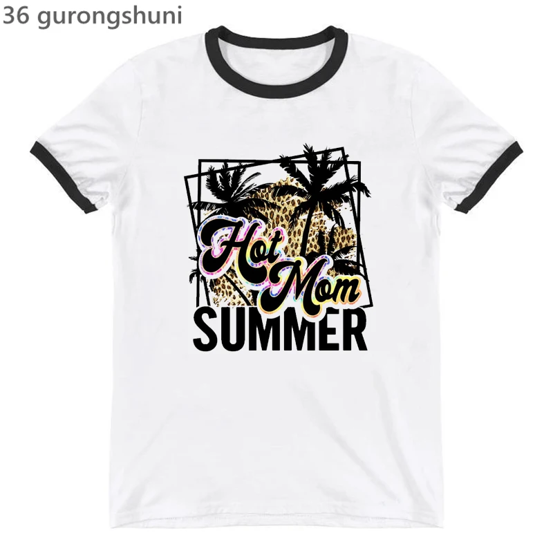 Лидер продаж, Женская Летняя Пляжная футболка для мам, модная женская летняя футболка, женские футболки 90-х, футболки, топы, футболки, уличная одежда