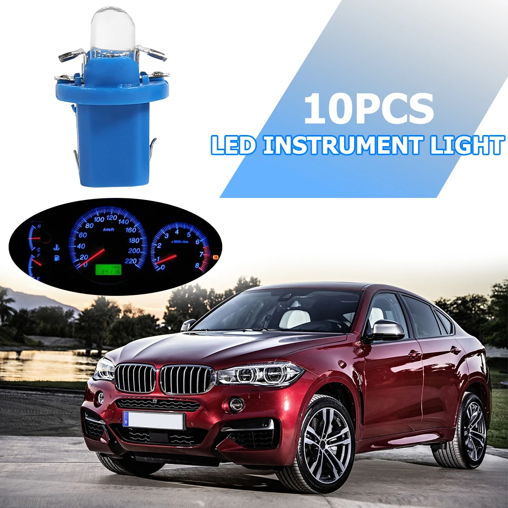 10x T5 B8.5D LED 자동차 대시보드 패널 전구(계기판 조명용)