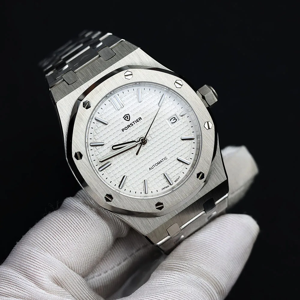 New PORSTIER Luxury 41mm NH35 Automatic Watch for men Mechanical Watches Luminous Dial Sapphier Staniless steel Waterproof Clock S87b1ab6b061d4f588487eeb5d24e5e61A