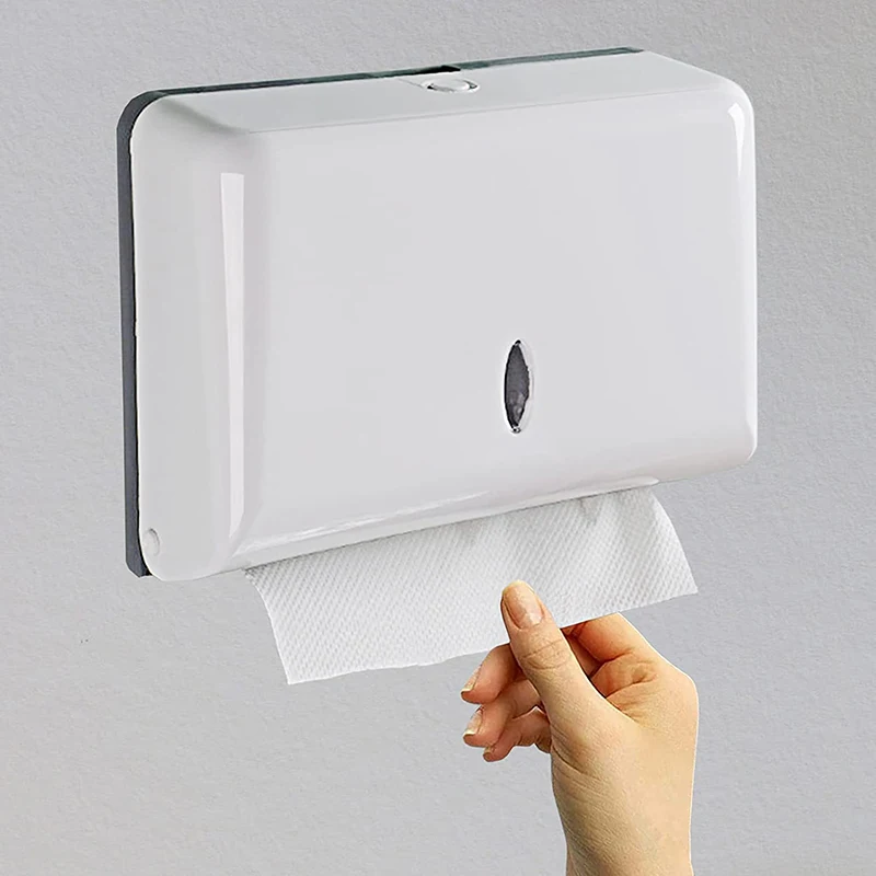 Hand Paper Towel Dispenser Wall Mounted Multifold Tissue Dispenser Single Fold Hand Towel Dispenser for Hotel Bathroom Kitchen 5