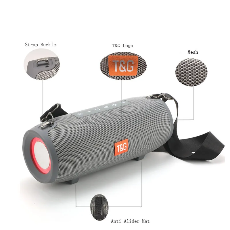 T&G TG322 PMPO MAX 40W Portable Bluetooth Speaker 3600MAH RGB LED Light Wireless Waterproof Outdoor Subwoofer Stereo Loudspeaker bluetooth speaker woofer speaker