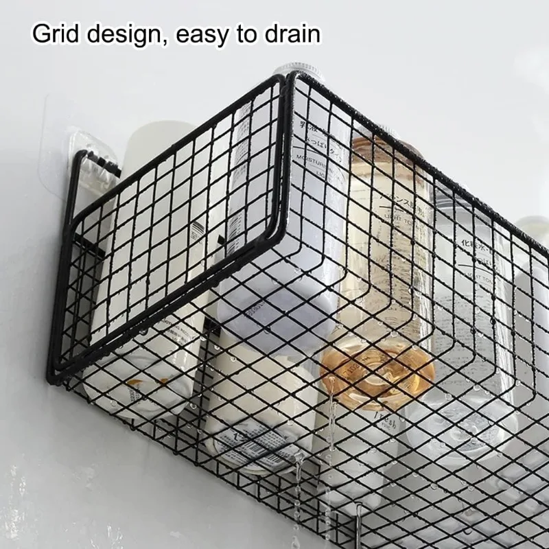 Bathroom Organiser Multifunctional Toiletries Organiser No-Punch Bathroom Shelf Kitchen Wall Mount Storage Rack storage rack bathroom shelf bathroom storage shelf storage shelf bathroom accessories bathroom corner shelf floating shelves