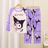 Miniso Winter Autumn Children's Pajamas Set 2024 Cute Anime Cartoon Kids Pijama Boy Girl Sleepwear Long-Sleeved Pants Loungewear 3