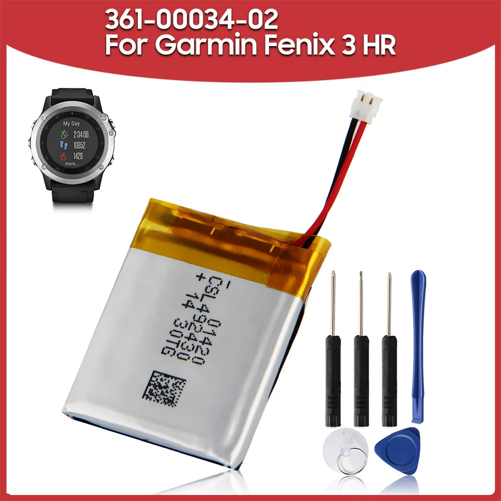 Batería de repuesto 361-00034-02 para Garmin Fenix Fenix3 F3 HR