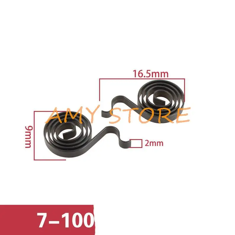4 Molle Portaspazzole Per Smerigliatrice Bosch GWS6-100 - Ricambio In Metallo Nero | 22.5x12x2.5mm - Foto 8