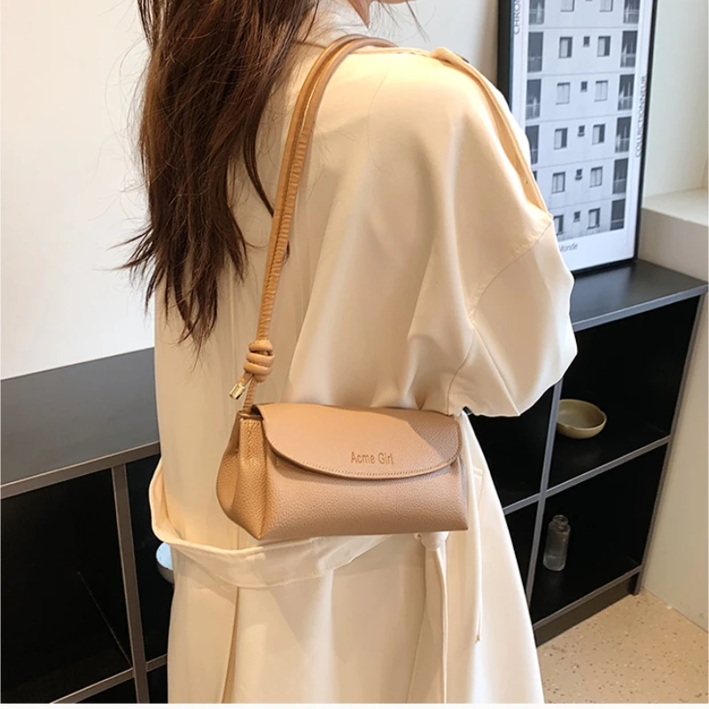 Pu Leather Simple Trendy Small Shoulder Bag 2023 For Women Crossbody Bag  Versatile Solid0 Color Designer Luxury Handbag Party - AliExpress