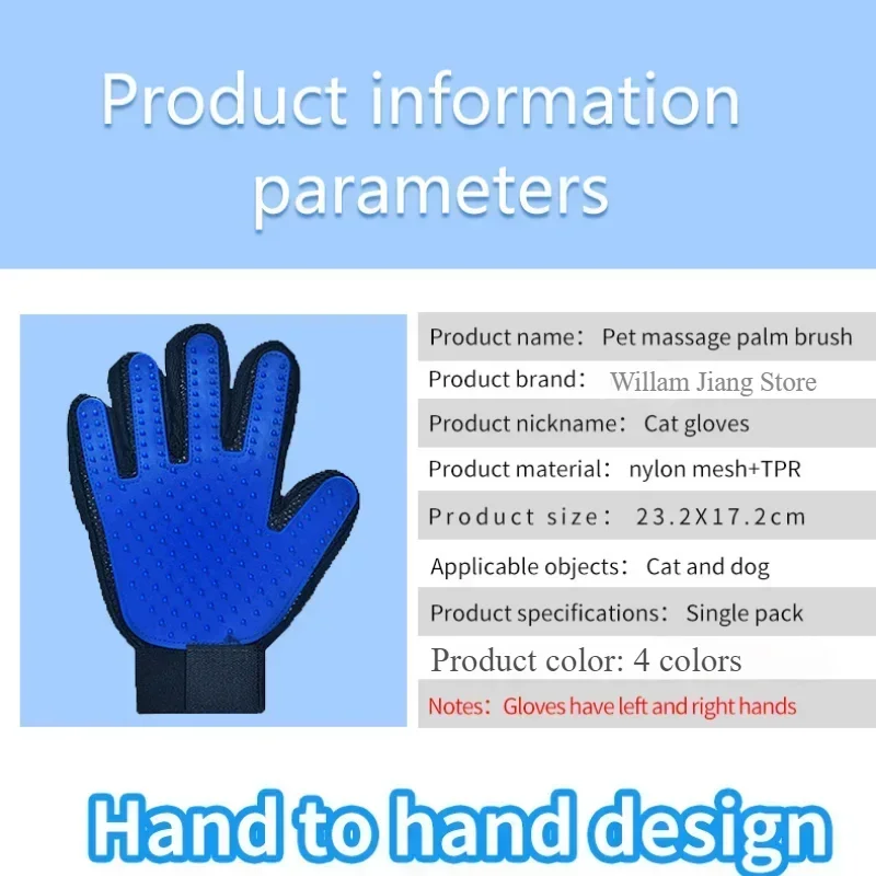 2pcs Dog Grooming Pet Hair Removal Gloves Comb Cats Massage Bath Cleaning Beauty Products Bathe Dogs Stuff Supplies Home Garden