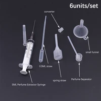 6units/Set Perfume Refill Tools Set Plastic Diffuser Syringe Straw Dropper Funnel Spray Dispensing Required Cosmetic Tools 1