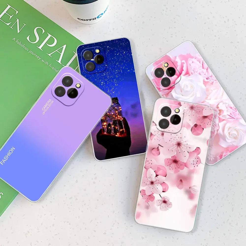 Marble Transparent Silicone Soft TPU Phone Case Cover with Bumper Protection