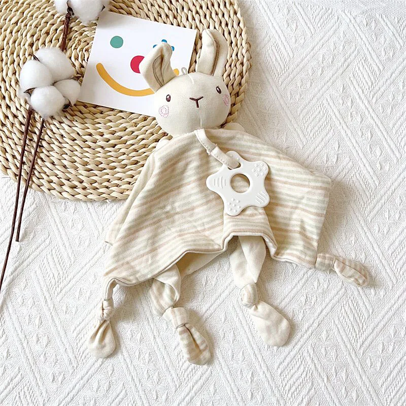 Plush Dolls Toys Baby Toys Cute Elephant Plush Teether Rattle Toys Soft Blanket Stuffed Animals Towel Doll Games Newborn Babies 0 12 Months