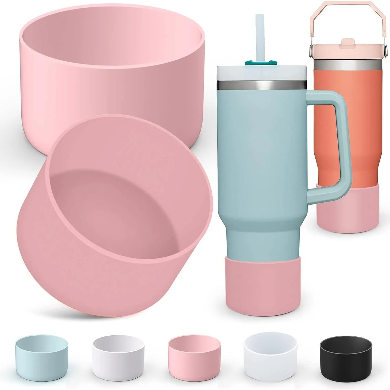 75mm silicone cup protection case storage vacuum bottle compatitable for Stanley 30/40oz anti slip scratch resistant