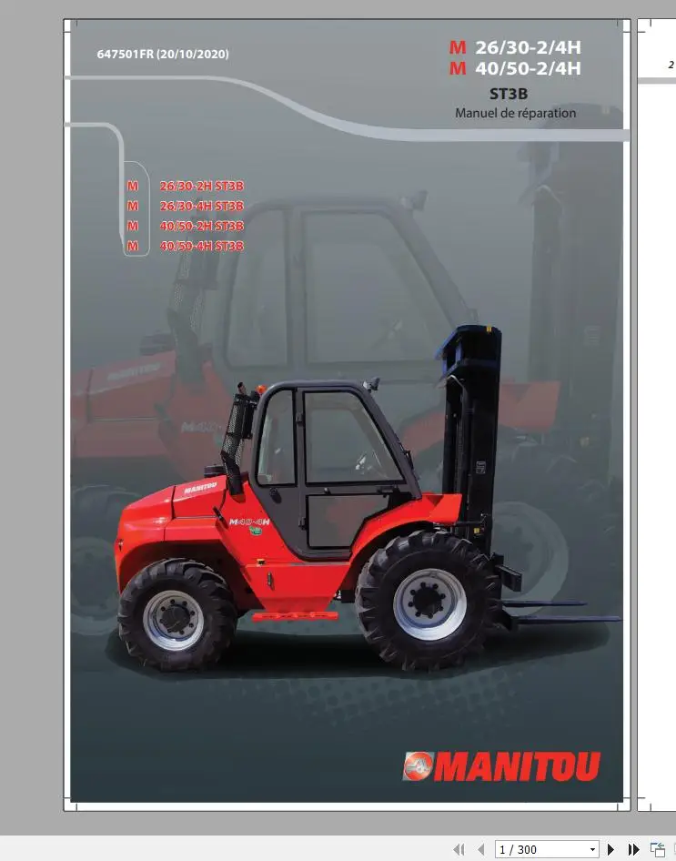 Manitou Machinery 13.8 Gb Pdf 2022 French Language Repair Manual Dvd