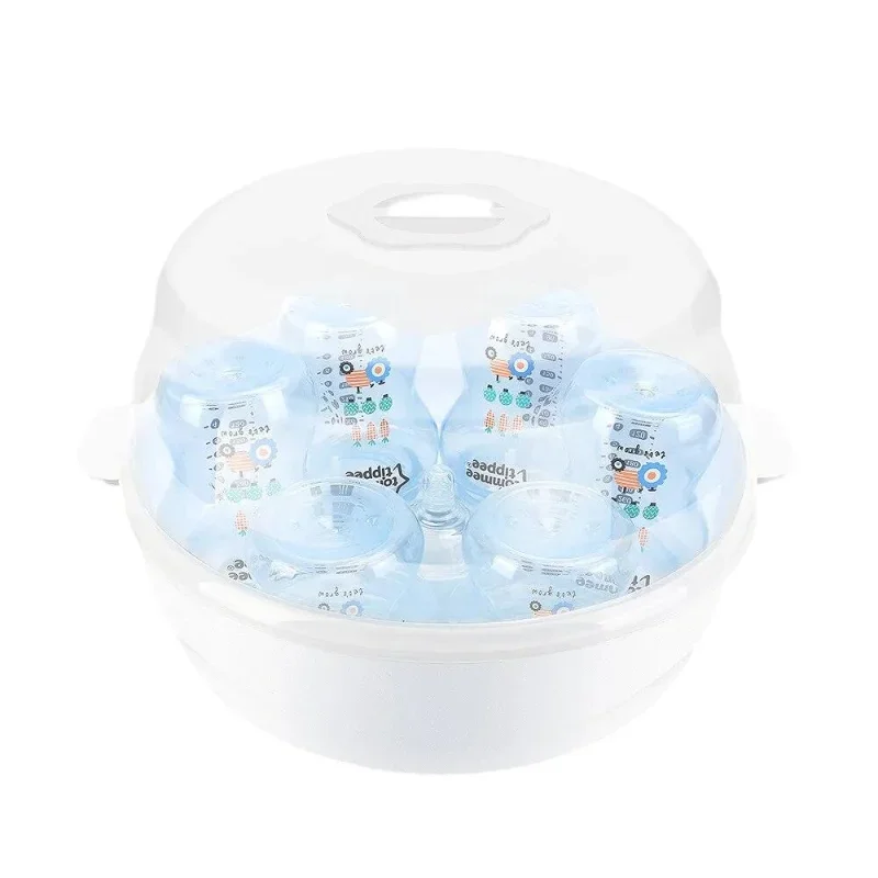 

Microwave Steam Sterilizer For Baby Bottles Temperature Nipple Sterilizer Bottle Holder Storage Box Baby Bottle Warmer BPA Free