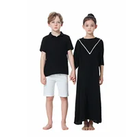 AP Dress Shorts and Muslin Shirt 2024 Summer Kids Cotton Family Matching Series Boy Top and Pants Micro Elastic Fabric, #7303 1
